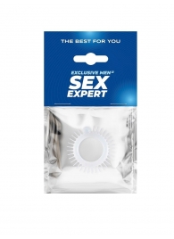 Эластичное эрекционное кольцо с шипиками и шариком - Sex Expert - в Кирове купить с доставкой