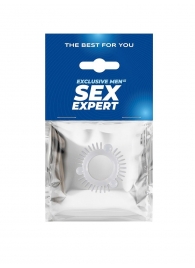 Эластичное эрекционное кольцо с 3 шариками и шипами - Sex Expert - в Кирове купить с доставкой