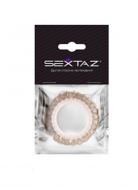 Эрекционное кольцо с бежевыми «ресничками» - Sextaz - в Кирове купить с доставкой