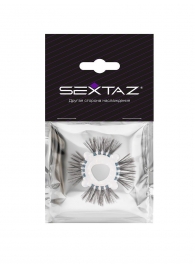 Эластичное эрекционное кольцо с черными «ресничками» - Sextaz - в Кирове купить с доставкой