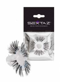 Эластичное эрекционное кольцо с черными «ресничками» - Sextaz - в Кирове купить с доставкой