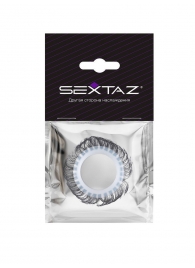 Эластичное эрекционное колечко с черными «ресничками» - Sextaz - в Кирове купить с доставкой