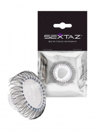 Эластичное эрекционное кольцо с длинными черными «ресничками» - Sextaz - в Кирове купить с доставкой