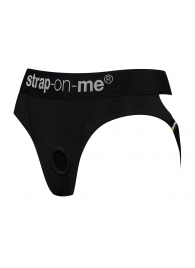 Черные трусики для насадок Heroine Lingerie Harness - size XL - Strap-on-me - купить с доставкой в Кирове