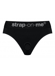Черные трусики для насадок Heroine Lingerie Harness - size XL - Strap-on-me - купить с доставкой в Кирове