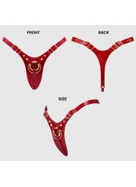 Красный пояс для фиксации насадок Strap-On-Me Leatherette Harness Fabulous - Strap-on-me - купить с доставкой в Кирове