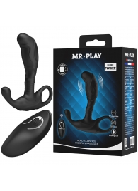 Черный изогнутый массажёр простаты с вибрацией и пультом ДУ - Baile - в Кирове купить с доставкой