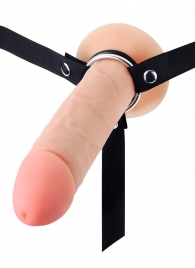 Мужской полый страпон на регулируемых ремешках - 22 см. - Sex Expert - купить с доставкой в Кирове
