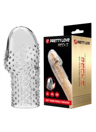 Прозрачная текстурированная насадка на пенис Becks - 8 см. - Baile - в Кирове купить с доставкой