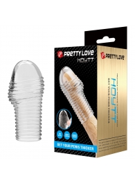 Прозрачная насадка на пенис с ребрышками Hoytt - 9 см. - Baile - в Кирове купить с доставкой