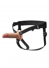 Телесный пустотелый фаллопротез 5’’ Hollow Silicone Strap-On - 14 см. - Pipedream - купить с доставкой в Кирове