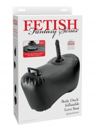 Черное надувное кресло с платформой для фиксации дилдо Body Dock Inflatable Love Seat - Pipedream - купить с доставкой в Кирове