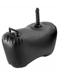 Черное надувное кресло с платформой для фиксации дилдо Body Dock Inflatable Love Seat - Pipedream - купить с доставкой в Кирове