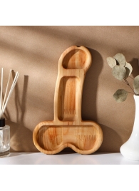 Деревянное блюдо для подачи в форме члена (25 х 16,5 х 1,7 см) - Сима-Ленд - купить с доставкой в Кирове