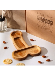 Деревянное блюдо для подачи в форме члена (25 х 16,5 х 1,7 см) - Сима-Ленд - купить с доставкой в Кирове