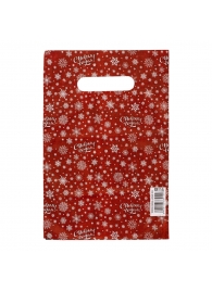 Красный подарочный новогодний пакет с вырубной ручкой (20х30 см) - Сима-Ленд - купить с доставкой в Кирове