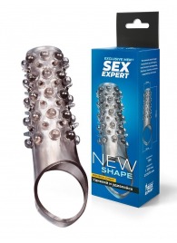 Дымчатая насадка на пенис с шипами и выпуклостями - 12 см. - Sex Expert - в Кирове купить с доставкой