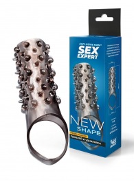 Дымчатая насадка на пенис с шипами и выпуклостями - 12,5 см. - Sex Expert - в Кирове купить с доставкой