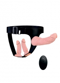 Женский страпон с 3 насадками и вибрацией - Erowoman-Eroman - купить с доставкой в Кирове