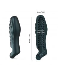 Серая силиконовая насадка на пенис с подхватом Manwan Ryzer - Manwan - в Кирове купить с доставкой