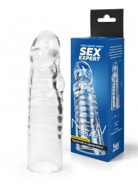 Прозрачная закрытая насадка на член - 15 см. - Sex Expert - в Кирове купить с доставкой