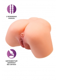 Телесный реалистичный мастурбатор-полуторс с 2 любовными входами - No Name - в Кирове купить с доставкой