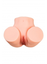 Телесный мастурбатор в форме попки с 2 любовными входами - No Name - в Кирове купить с доставкой