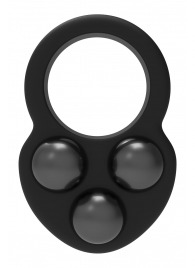 Черное эрекционное кольцо с утяжелителями - Dream Toys - в Кирове купить с доставкой