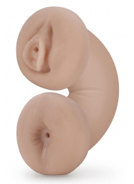 Телесный люминесцентный двусторонний мастурбатор Tasha - Blush Novelties - в Кирове купить с доставкой