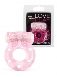 Розовое эрекционное виброкольцо с бабочкой - 1137 - в Кирове купить с доставкой