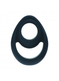 Черное эрекционное кольцо Double Ergo Silicone Cockring - Shots Media BV - в Кирове купить с доставкой