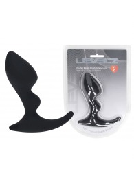Черная анальная пробка для массажа простаты Double Ripple Silicone Prostate Massager - Shots Media BV - в Кирове купить с доставкой