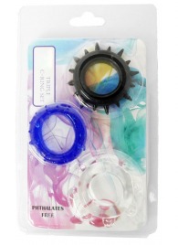 Набор из 3 эрекционных колец разного цвета и рельефа - Boys of Toys - в Кирове купить с доставкой