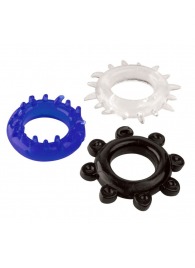 Набор из 3 эрекционных колец разного цвета и рельефа - Boys of Toys - в Кирове купить с доставкой