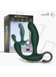 Зеленый вибромассажёр простаты Greeny - 12,8 см. - Intoyou - в Кирове купить с доставкой