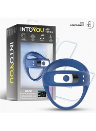 Синее интерактивное эрекционное виброкольцо Rank - Intoyou - в Кирове купить с доставкой