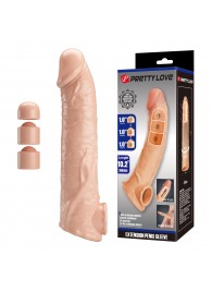 Телесный фаллоудлинитель с подхватом мошонки Silas - 26 см. - Baile - в Кирове купить с доставкой
