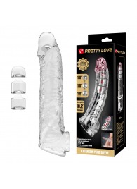 Прозрачный фаллоудлинитель с подхватом мошонки Silas - 26 см. - Baile - в Кирове купить с доставкой