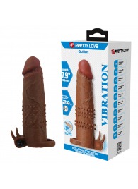 Коричневая насадка на пенис Quillon - 20 см. - Baile - в Кирове купить с доставкой