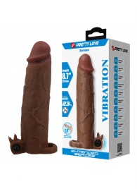 Коричневая насадка на пенис Xerxes - 22 см. - Baile - в Кирове купить с доставкой