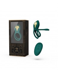 Зеленое эрекционное виброкольцо Bayek с пультом ДУ - Zalo - в Кирове купить с доставкой