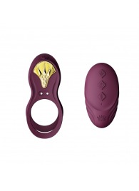 Фиолетовое эрекционное виброкольцо Bayek с пультом ДУ - Zalo - в Кирове купить с доставкой