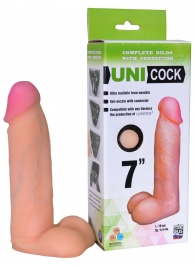 Фаллическая насадка Харнесс UNICOCK 7  - 19 см. - LOVETOY (А-Полимер) - купить с доставкой в Кирове