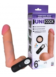 Фаллическая насадка Харнесс UNICOCK 6  с вибрацией - 18 см. - LOVETOY (А-Полимер) - купить с доставкой в Кирове