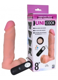 Фаллическая насадка Харнесс UNICOCK 8  с вибрацией - 20 см. - LOVETOY (А-Полимер) - купить с доставкой в Кирове