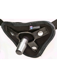 Страпон с 2 насадками и вибрацией UniStrap - 19 и 12 см. - LOVETOY (А-Полимер) - купить с доставкой в Кирове