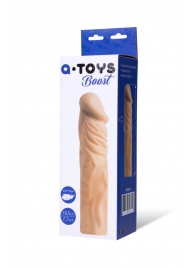 Насадка с ярко выраженной головкой и рельефным стволом - 19 см. - A-toys - в Кирове купить с доставкой