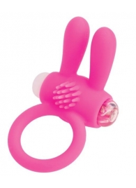Розовое эрекционное виброкольцо A-toys с ушками - A-toys - в Кирове купить с доставкой