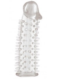 Прозрачная насадка на половой член с закрытой головкой и шипами - 12,5 см. - ToyFa - в Кирове купить с доставкой