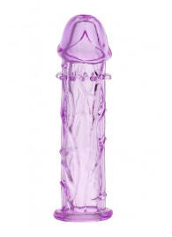 Гладкая фиолетовая насадка с усиками под головкой - 12,5 см. - Toyfa Basic - в Кирове купить с доставкой